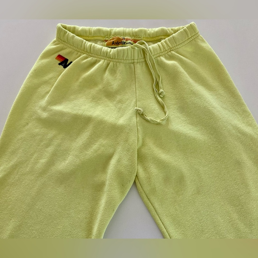 Aviator Nation Lime Green Sweatshirt & Hoodie Set with Pink Lightning Bolt - Picture 13 of 16